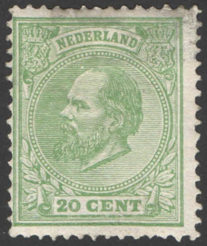 Nederland NVPH nr 24 ongebruikt Koning Willem III 1872, Postzegels en Munten, Postzegels | Nederland, Postfris, T/m 1940, Verzenden