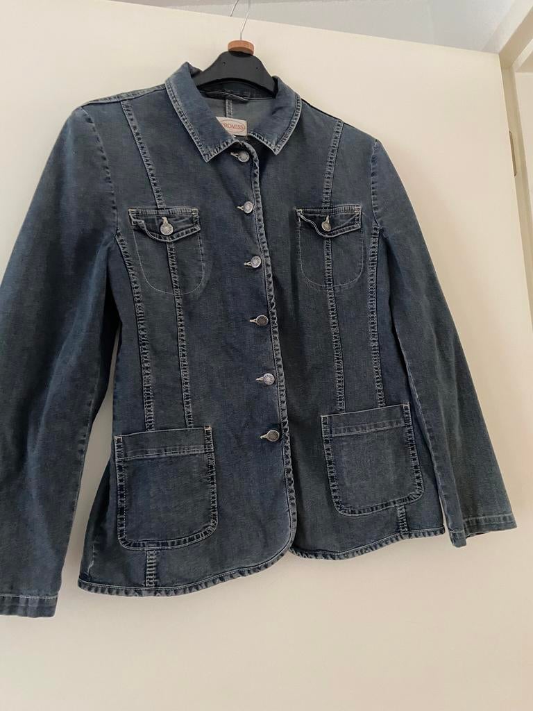 Spijkerjasje maat 38, Ophalen of Verzenden, Gedragen, Maat 38/40 (M), Blauw