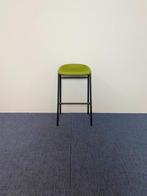 6 x Barkruk De Vorm LJ3, groene zitting, zwart frame, Ophalen, Met voetsteun, 60 tot 90 cm, Gebruikt