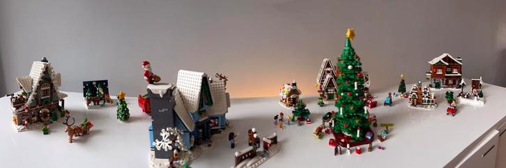 Groot Lego kerst dorp, Kinderen en Baby's, Speelgoed | Duplo en Lego, Zo goed als nieuw, Lego, Complete set, Ophalen of Verzenden