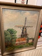 Olieverfschilderij  Oterdoom molen  Groningen doek 40x50 cm, Antiek en Kunst, Ophalen of Verzenden