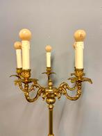 Prachtige  172 cm Messing staande lamp 5-arms Candelabra, Huis en Inrichting, Lampen | Vloerlampen, Ophalen, Zo goed als nieuw