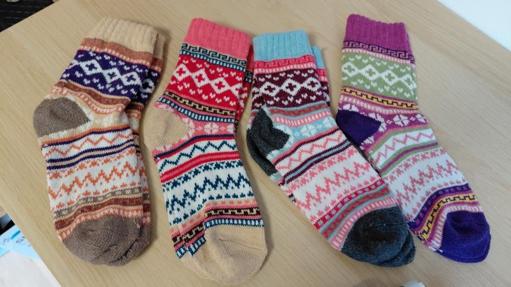 Wollen sokken, Kleding | Dames, Sokken en Kousen, Sokken en Kniesokken, Blauw, Ophalen of Verzenden, Zo goed als nieuw