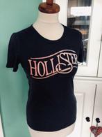 Donkerblauw melee shirt van Hollister maat S (Abercrombie)., Gedragen, Blauw, Hollister, Ophalen of Verzenden