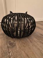 Zwarte grote ronde lantaarn, Huis en Inrichting, Ophalen, Zo goed als nieuw, Hout, 50 tot 75 cm
