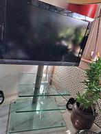 Glazen tv-houder tv-tafel, Ophalen, Minder dan 50 cm, Gebruikt, Glas