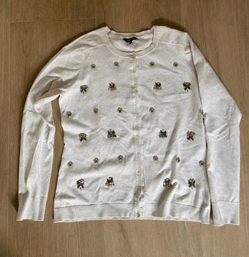 McGregor vest XL warm wit met geborduurde bloemen beschikbaar voor biedingen