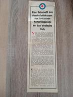 RAF vlugschrift/strooibiljet, Verzamelen, Ophalen of Verzenden, Luchtmacht, Engeland, Overige typen