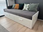 Ikea Brimnes Bedbank (in nieuwstaat) exclusief matrassen, Ophalen, Zo goed als nieuw, Tweepersoons, 200 cm
