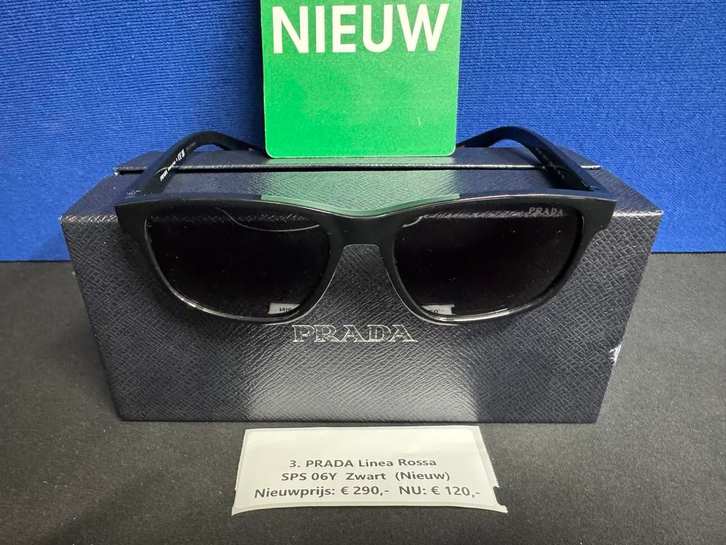 Diverse Modellen Originele Nieuwe Prada Heren Zonnebril, Overige merken, Zonnebril, Zwart, Ophalen of Verzenden