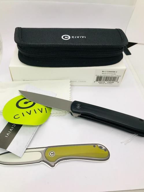 CIVIVI Bo G10 folding knife, black C20009B-3 Nitro-V Drop po, Caravans en Kamperen, Kampeergereedschap, Nieuw, Ophalen of Verzenden