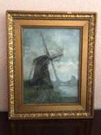 Schilderij met molen, uit 1908, Ophalen of Verzenden