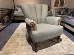 CHESTERFIELD FAUTEUIL STOF MANOR HARRIS TWEED COGNAC LEER, Huis en Inrichting, Ophalen of Verzenden, Nieuw, Stof, 75 tot 100 cm