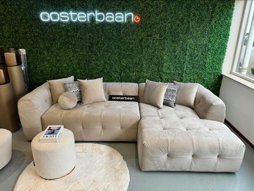 ACTIE - Luxe Velvet Loungebank Flipper 290x160cm NIEUW Beige, Huis en Inrichting, Banken | Bankstellen, Nieuw, Hoekbank, Driepersoons