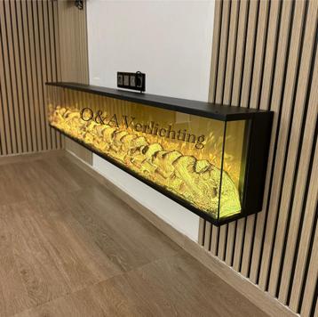 Elektrische 3D inbouw of ophang sfeerhaard 180 cm ACTIE  beschikbaar voor biedingen