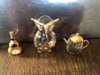 Uil, theepotje van glas(geen Swarovski)en hennessy mini, Verzamelen, Verzenden, Zo goed als nieuw, Figuurtje