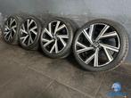 7mm! Originele VW Golf 8 5H Bergamo 18 inch zwarte velgen 5x, 18 inch, Gebruikt, -, -