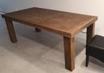 Massief houten eettafel (210x100 cm), Huis en Inrichting, Tafels | Eettafels, Ophalen, Gebruikt, 200 cm of meer, 50 tot 100 cm