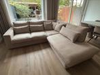 Hoekbank linnen beige 265x245, Ophalen, Gebruikt, Stof