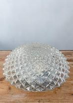 Vintage mid century plafondlamp / plafonnière, Ophalen of Verzenden, Gebruikt, Glas