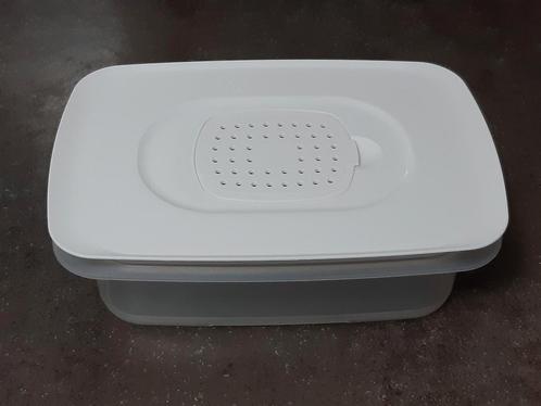Tupperware koelkast/fridge/beleg/vleeswaren doos wit zgan, Huis en Inrichting, Keuken | Tupperware, Zo goed als nieuw, Geel, Wit