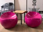 Ball chairs fuchsia, Huis en Inrichting, Stoelen, Ophalen, Gebruikt, Overige kleuren, Twee
