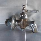 Grote, zware kraan antiek / waterkraan verchroomd koper, Antiek en Kunst, Antiek | Koper en Brons, Ophalen, Koper