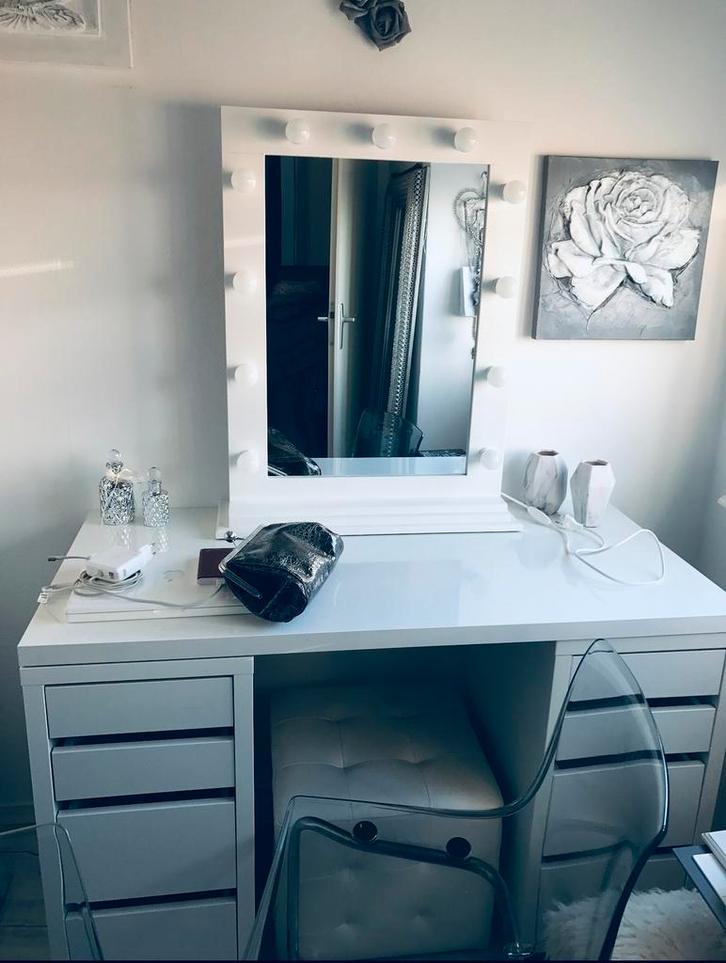 Toilettafel prof. visagie spiegel kaptafel makeuptafel, Huis en Inrichting, Tafels | Kaptafels, Zo goed als nieuw, Minder dan 100 cm