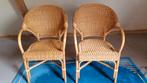 Twee rotan stoelen, Huis en Inrichting, Stoelen, Ophalen, Zo goed als nieuw, Bruin, Twee
