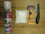 Vlooienspray, kam, medische plastic kattenbakkorrels, Dieren en Toebehoren, Ophalen of Verzenden, Zo goed als nieuw