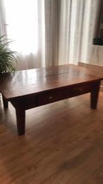 Prachtige salontafel 130x80, met 2 lades, 50 tot 100 cm, Minder dan 50 cm, Teakhout, Rechthoekig