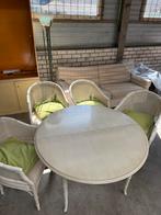 Eettafel met 4 stoelen, Huis en Inrichting, Tafels | Eettafels, Ophalen, Gebruikt, Rechthoekig, 50 tot 100 cm