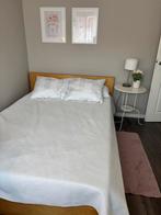 Gratis Ikea-bed (160x200) - Ideaal voor zolder!, Ophalen, Gebruikt, Bruin, Tweepersoons
