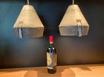 2x Philips vintage aluminium hanglampen (jaren 60), Huis en Inrichting, Lampen | Hanglampen, Ophalen of Verzenden, Gebruikt, Glas