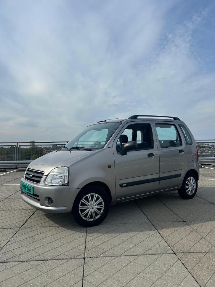Suzuki Wagon R+ 1.3 AUT 2004 Grijs, Auto's, Suzuki, Bedrijf, Wagon R+, Bluetooth, Dakrails, Elektrische buitenspiegels, Elektrische ramen