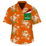 Heineken oranje Hawai bloes maat L/XL, Hobby en Vrije tijd, Feestartikelen, Ophalen of Verzenden, Kostuum, Oranje of Koningsdag