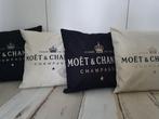 Moet&Chandon Linnen Dubbelzijdige Kussenhoezen 45cm., Ophalen of Verzenden, Nieuw, Vierkant