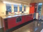 zeer mooie en complete tulp rode hoogglans keuken 4.19m, Ophalen, Gebruikt, Dubbelwandige keuken, Hoogglans of Gelakt