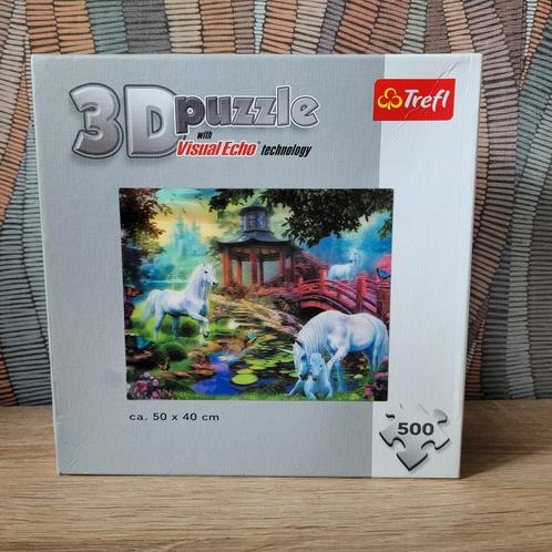 Trefl 3D Puzzel Eenhoorns 500 Stukjes, Hobby en Vrije tijd, Denksport en Puzzels, Gebruikt, Legpuzzel, 500 t/m 1500 stukjes, Ophalen of Verzenden