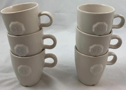 Douwe Egberts 6 mokken Mosa Nikolai Carels 150ml wit Senseo, Huis en Inrichting, Keuken | Servies, Zo goed als nieuw, Kop(pen) en/of Schotel(s)