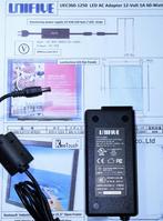 UNIFIVE UEC360-1250 12V 5A 60W Adapter Lader Oplader Voeding, Ophalen of Verzenden, Zo goed als nieuw
