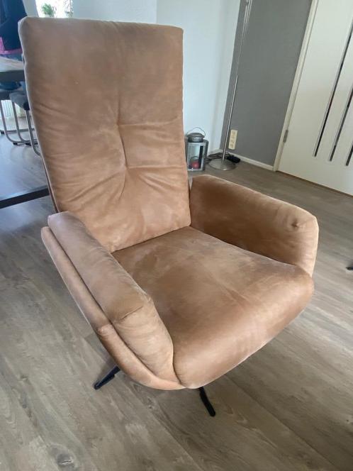 Fauteuils twee stuks cognac kleur, Huis en Inrichting, Fauteuils, Gebruikt, Ophalen
