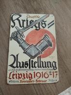 Metalen plaat Kriegsmarine Ausstellung 20 bij 30, Ophalen of Verzenden, Marine, Duitsland, Embleem of Badge