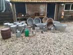 Veel zink en gietijzer te koop, Tuin en Terras, Bloembakken en Plantenbakken, Ophalen, Minder dan 30 cm, Minder dan 60 cm, Rond