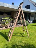 Vintage houten schilderstrap (2.20 m hoog), Ophalen, Gebruikt, Trap, 2 tot 4 meter