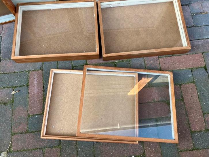 30 Insectenlades displaybak vitrines, Antiek en Kunst, Curiosa en Brocante, Ophalen