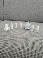 Kabouter poppetjes figuurtjes van porselein kaarshouder set, Verzamelen, Ophalen of Verzenden, Gebruikt