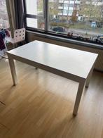 White wood dining table, Huis en Inrichting, Tafels | Eettafels, Ophalen, Gebruikt, 100 tot 150 cm, Eikenhout