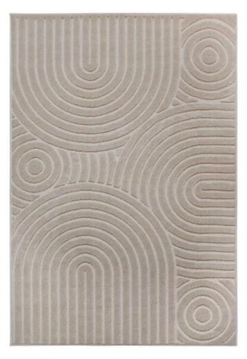 Leuk vloerkleed Japandi stijl creme 160x230 cm. beschikbaar voor biedingen