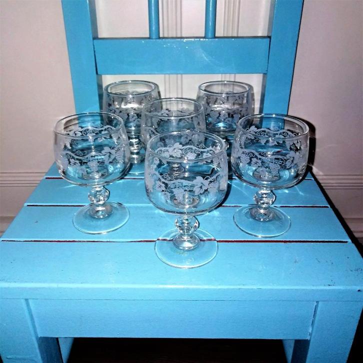 Luminarc Dormaine Sarment likeurglaasjes set van 6 stuks, Huis en Inrichting, Keuken | Servies, Gebruikt, Glas of Glazen, Overige stijlen